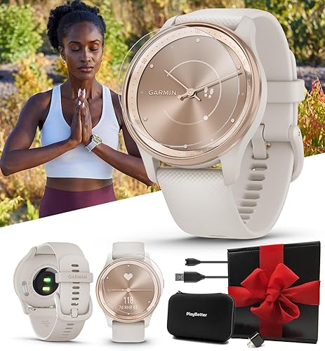 Garmin vivomove Trend (Peach Gold/Ivory) Hybrid Smartwatch