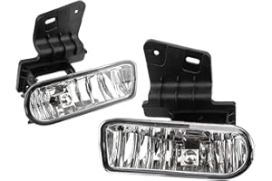IRONTEK Clear Lens 1 Pair Fog Lights Fits for Chevrolet 99-02 Silverado 1500 & 2500, 00-02 Silverado 3500, 00-06 Suburban, 00-06 Tahoe Left & Right Side Driving Fog Lamp Kits