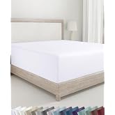 California Design Den Soft 100% Cotton Sateen King Fitted Sheet, White | 400 Thread Count Backed by Good Housekeeping Seal, 16" Deep Pocket, All-Around Elastic, No-Pop Fit, Durable, OEKO-TEX
