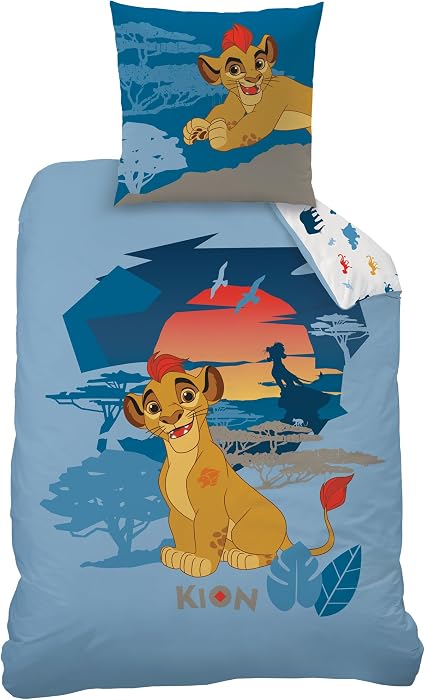 Cti Housse De Couette Enfant Kion La Garde Du Roi Lion Coton Bleu 0x140 Cm Amazon Fr Cuisine Maison
