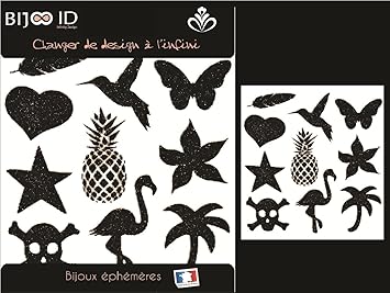 Tatouage Pailleté Ephemere Temporaire Femme Paillettes