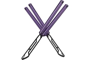 Nabalis Impulse Butterfly Knife Balisong Trainer for Practicing Flipping, Blunt Practice, No Edge Tool，Lightweight，Public-Friendly Metal Trainer