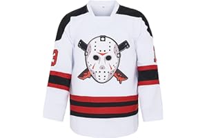 Ucavan Men's Voorhees 13 Hockey Jersey Halloween Stitched