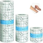 Combofix Tattoo Aftercare Bandage, 3 Rolls Waterproof Transparent Stretch Adhesive Bandage, Second Skin Film for Wound Healin
