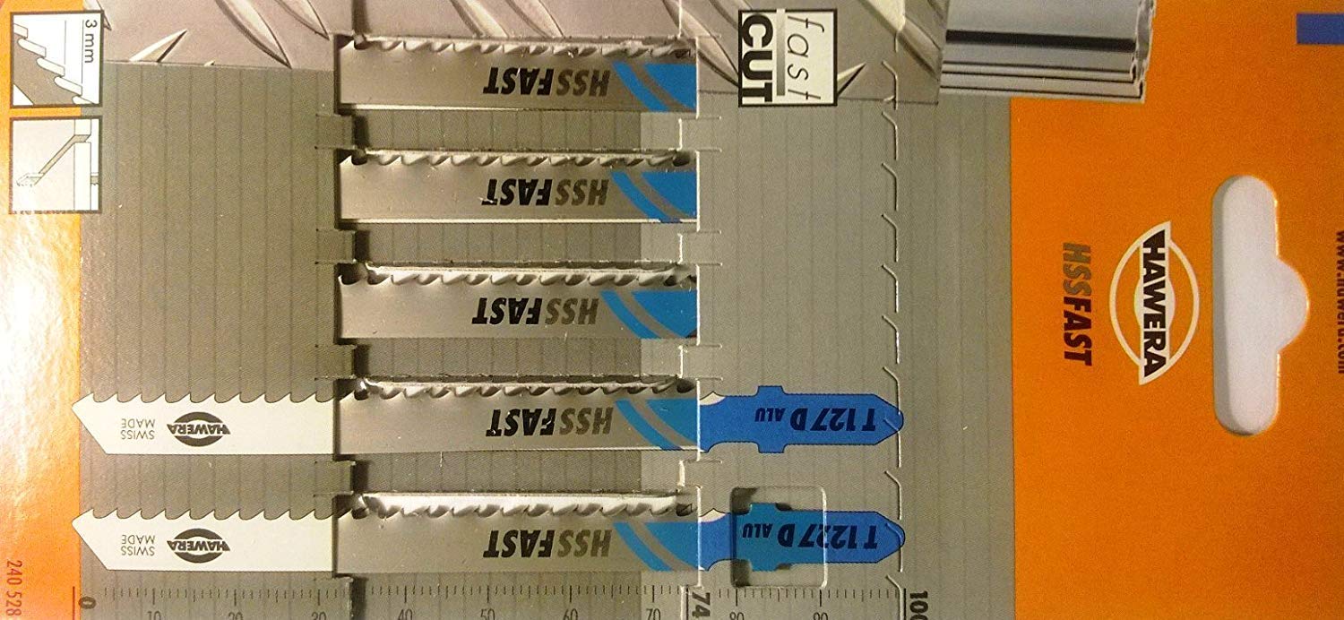 Hawera-Probst, Hawera Jigsaw Blade 3x75 mm HSS, Metal, Einnockenschaft, 5-pack