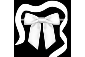 RAINBOW PANA RainbowPana 50 Pack 4.5" Twist Tie Bows & 10ft Ribbon, Luxury White Satin Ribbon Pretied Bows, Premade Craft Decoration for Package