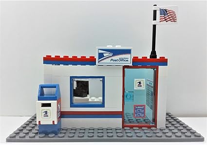 Amazon Com Building Bricks Toys Custom City Usps Postal Service Post Office Ready To Play Toys Games