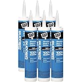 6 Pack DAP 08641 Silicone Multi-Purpose Sealant - Clear 10.1-oz Cartridge