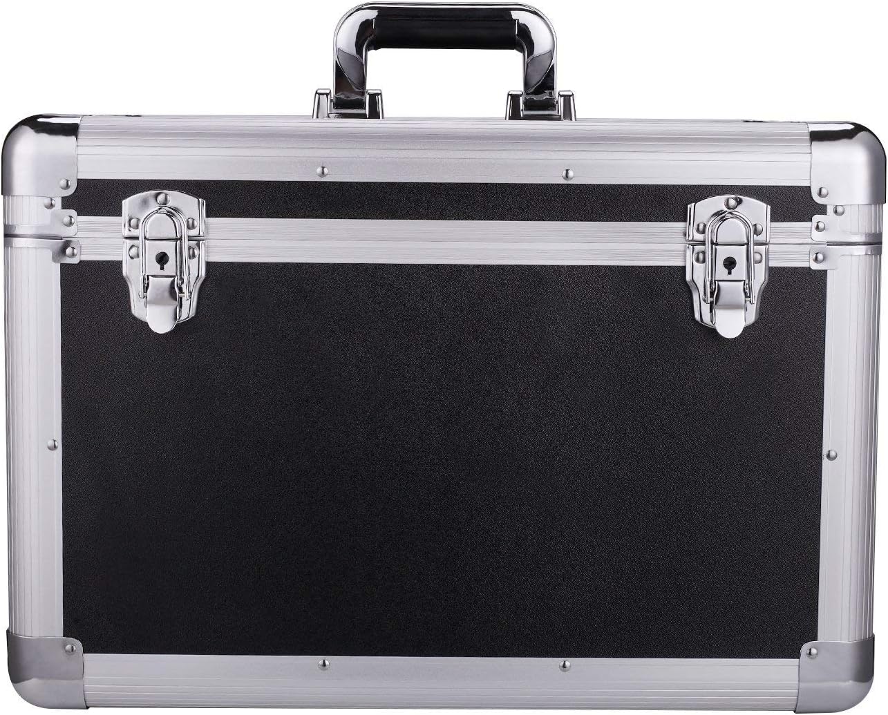 Portable Aluminum Hard Tool Box Big Capacity Garage Gardening Tools Storage Box Black Flight Hard Briefcase …