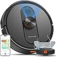 eitton Robot Vacuum and Mop with Mapping, 5000Pa Robotic Vacuums with LiDAR Navigation,No-Go Zones,Wi-Fi/App/Alexa Control, Self-Recharging Vacuum Robot for Pet Hair,Hard Floor,Carpet