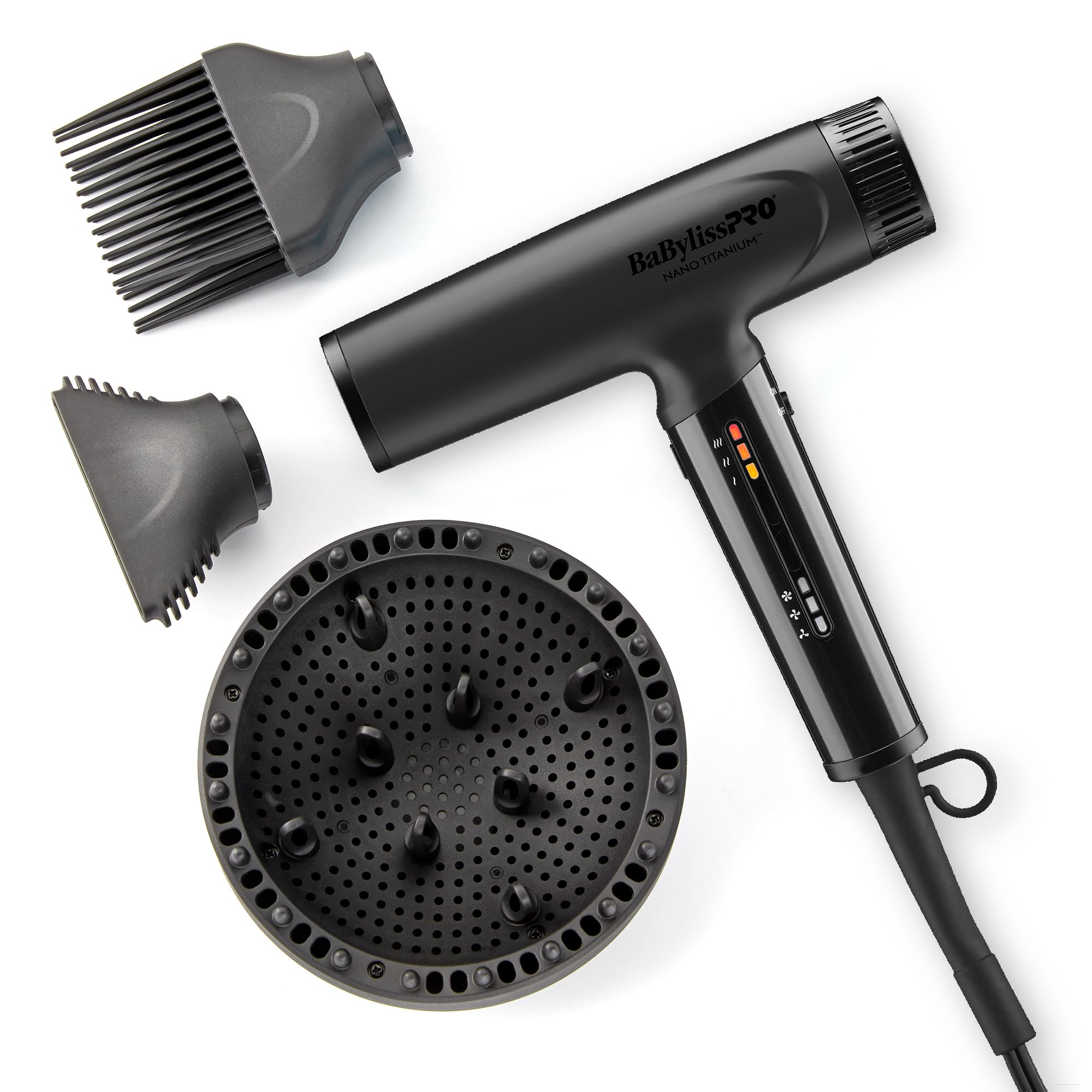 Photo 1 of *MISSING PARTS - see clerk notes*
BaBylissPRO Nano Titanium Professional Nano Light Ionic Dual-Voltage Lightweight Hair Dryer in Black, Portable Travel Professional Styling Tool with Diffuser, Blow Dryer Set for All Hair Types