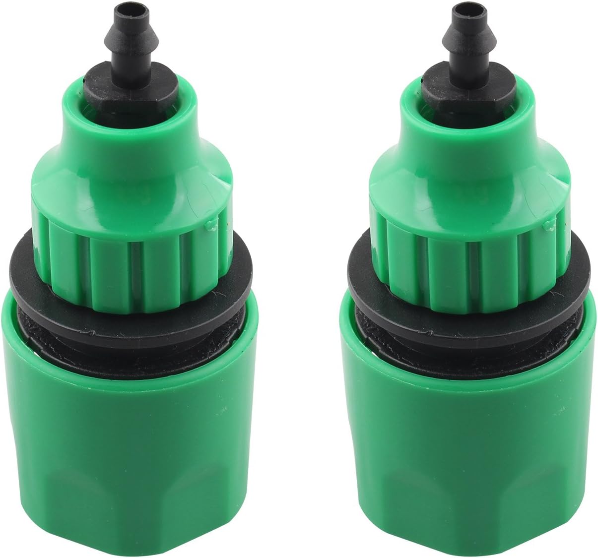 Futheda 2pcs Micro Irrigation Adapter Connectors Garden Water Hose Quick Connector Coupling Pipe Fitting for 4/7mm and 8/11mm Micro Hose Patio Lawn Irrigation Accessories