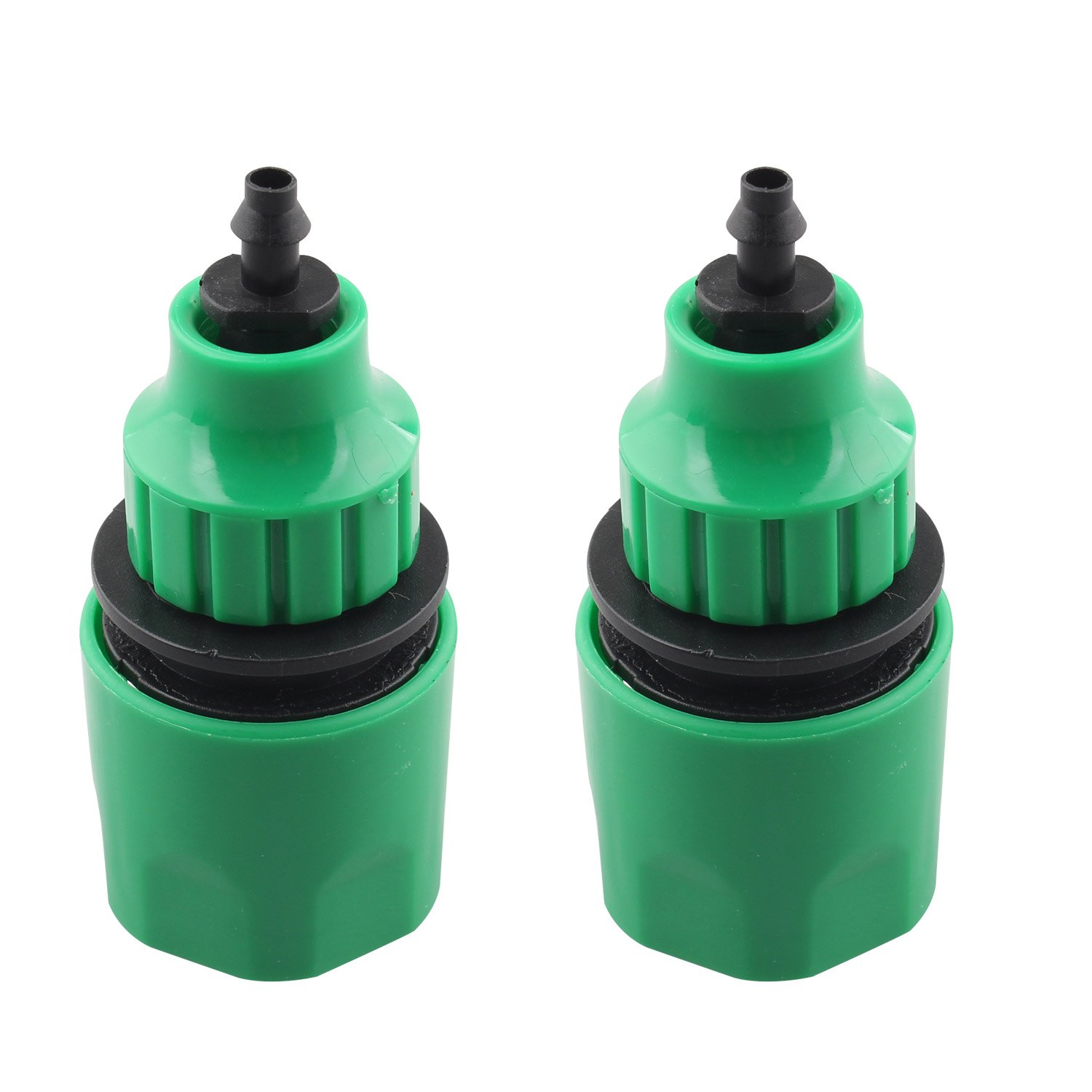 Futheda 2pcs Micro Irrigation Adapter Connectors Garden Water Hose Quick Connector Coupling Pipe Fitting for 4/7mm and 8/11mm Micro Hose Patio Lawn Irrigation Accessories