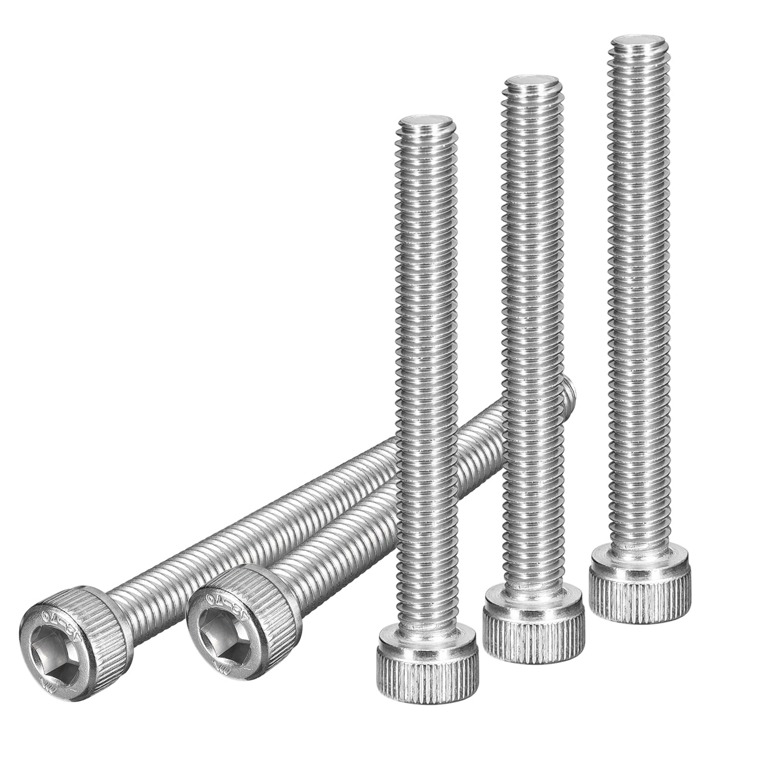 DTGN M6x50mm Socket Head Cap Screws Bolts, 15Pcs 304 Stainless Steel 18-8, Metric Machine Hex Socket Screw, Hex Drive, Bright Finish, UNC Coarse Thread Fully Threaded