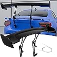 NEESPOC GT Racing Spoiler Chassis Mount Wing Fit for Toyota 86 2017-2020/ Subaru BRZ 2013-2020/ Scion FR-S 2013-2016, Gloss Black GT Spoiler Metal Support Bracket DeckLid Lip Exterior Accessories