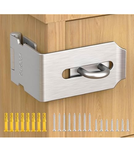 Padlock Hasp Door Clasp Gate Lock Latch ZOENHOU 6-Pack Heavy-Duty Stainless Steel Door Hasp Latches - 4 Inch Security Locks For Sheds, Cabinets & More (Includes Screws!) Shed Door Latch