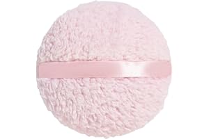 QOPOTO Oopoto Large Body Powder Puff for Dusting Powder, Women Powder Puff with Storage Container for Bath (Pink Puff)