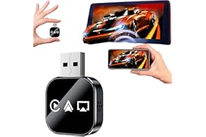 Wireless Carplay Adapter, 2026 Wired to Wireless Portable USB Car Play Screen Connector for iPhone, 3 in 1 Screen Mirror iOS 