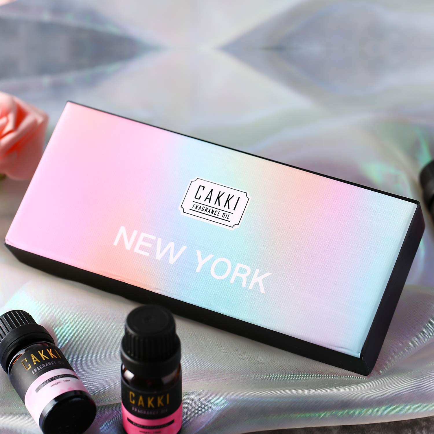 Essential Oils Set for Diffusers for Home, CAKKI Fragrance Oils Gift Set, 6X10ml Pure Aromatherapy Oils,with Pure Seduction, Love Spell,Coconut Passion, Aqua Kiss, for Candles Making