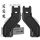 ODNEX Upper Adapter Accessories Compatible with UPPAbaby Vista, V2 &amp; V3 | Creates extra space for compatible toddler seat, bassinet and infant car seat configurations on Vista strollers.