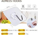 AOMEES Adhesive Hooks Heavy Duty 8kg 12pcs Self Adhesive Wall Hooks view 3