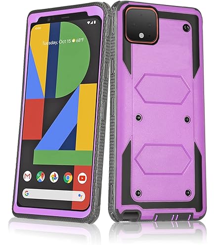 GA01181 Custodia Per Google Pixel 4 XL – Grado Militare Con Anello Metallico E Supporto Magnetico – Include Pellicola Vetro Temperato – Nero - 3