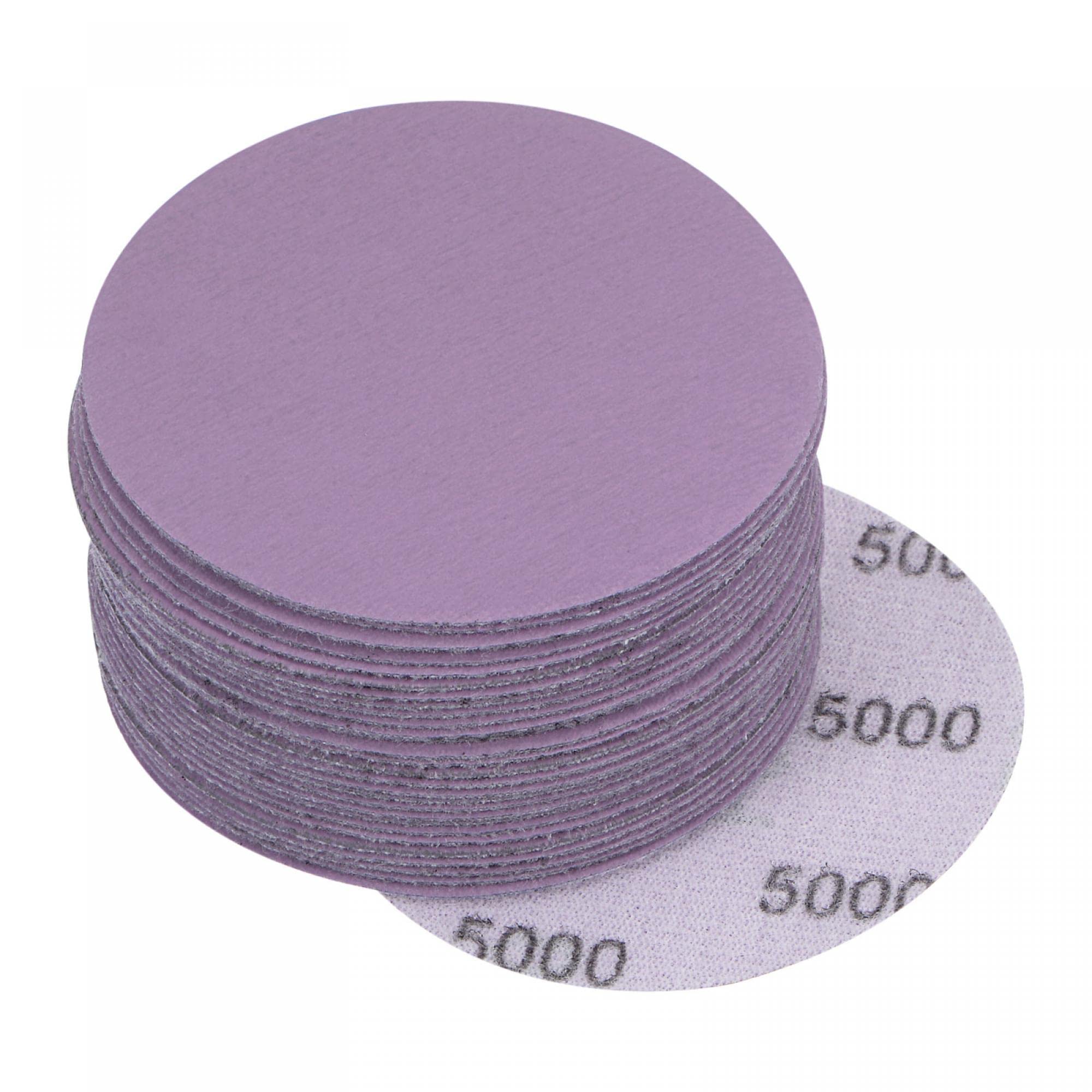 uxcell 30Pcs 3-Inch Purple Sanding Discs 5000 Grits