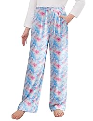 Arshiner Pajama Pants for Girls Long Sleep Plaid