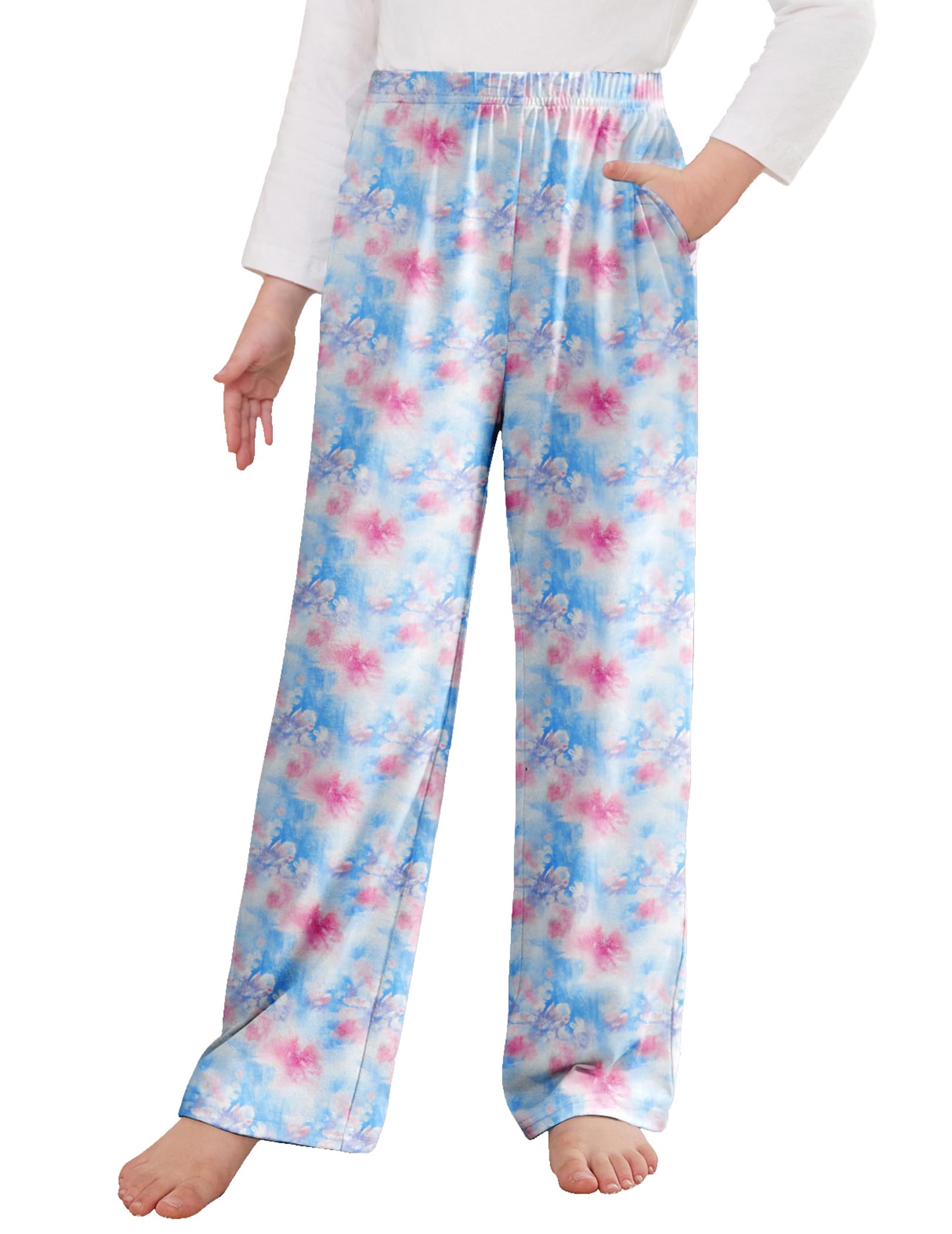 Arshiner Pajama Pants for Girls Long Sleep Plaid