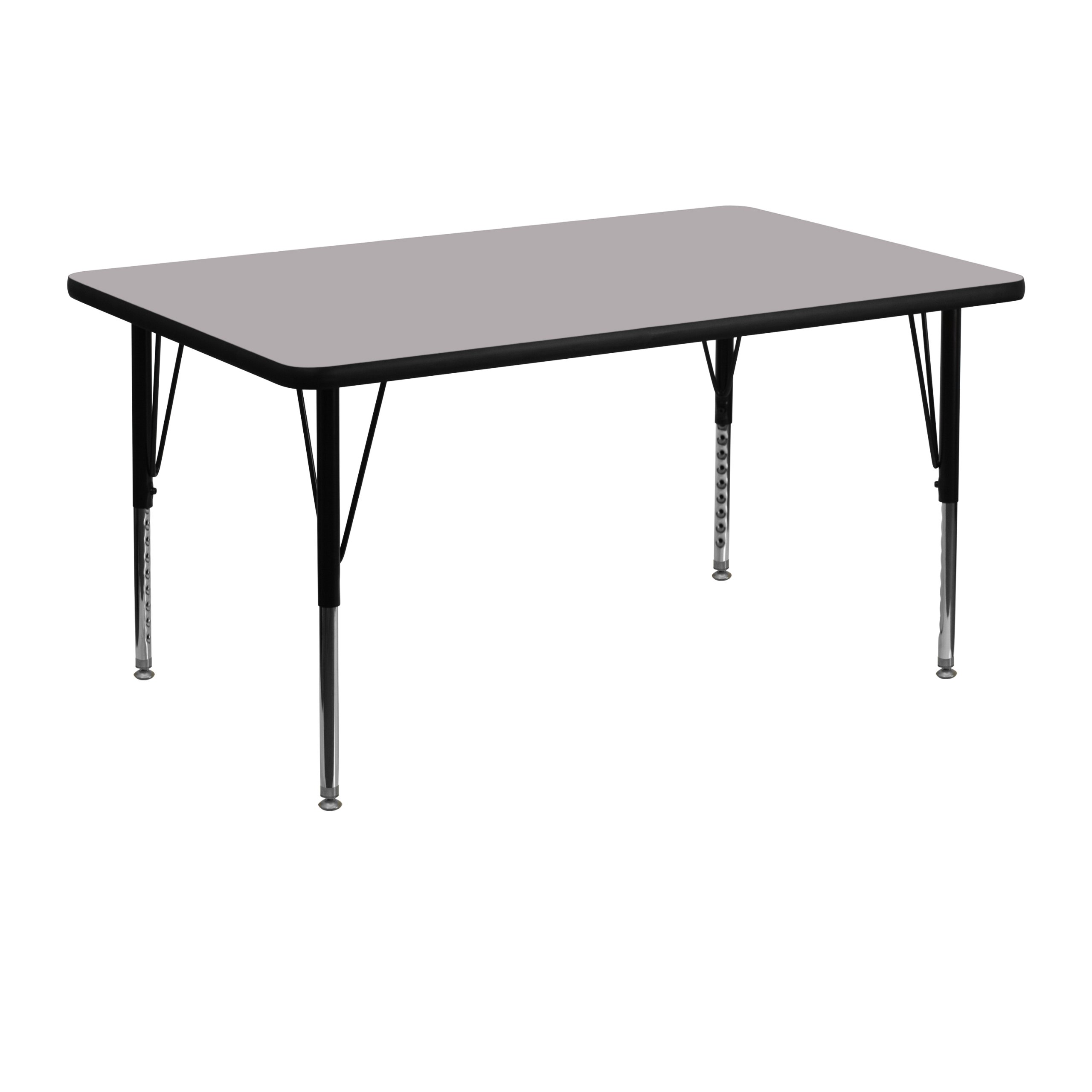 Photo 1 of *** ONLY THE 4 LEGS **** Flash Furniture Wren 30''W x 48''L Rectangular Grey Thermal Laminate Activity Table - Height Adjustable Short Legs