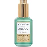 Findley Dark Spot Corrector Renewing Face Serum with Glycolic Acid & Vitamin C - Reduces Dark Spots & Signs of Aging | Hydrating (2 Fl Oz)