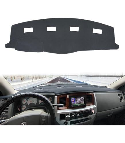 Tapis De Tableau De Bord Pour Dodge/Chrysler Grand Voyager/Caravan - Suédé, Fond Silicone Antidérapant, Coupe Précise
