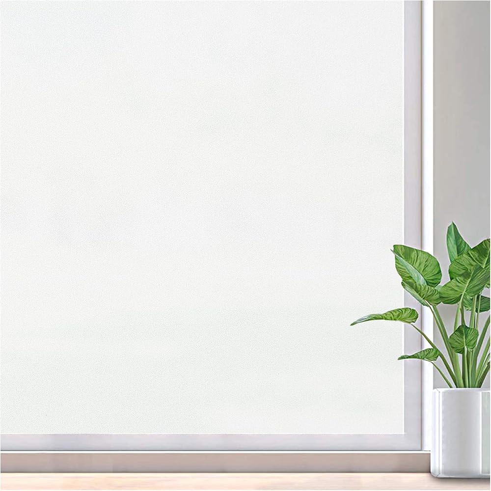 Lifetree Frosted Window Film 44.5x200cm Self-Adhesive Privacy Film White