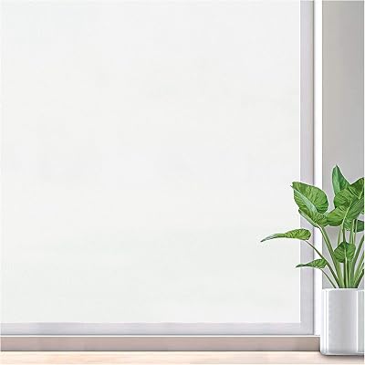 Lifetree Frosted Window Film 44.5x200cm Self-Adhesive Privacy Film White
