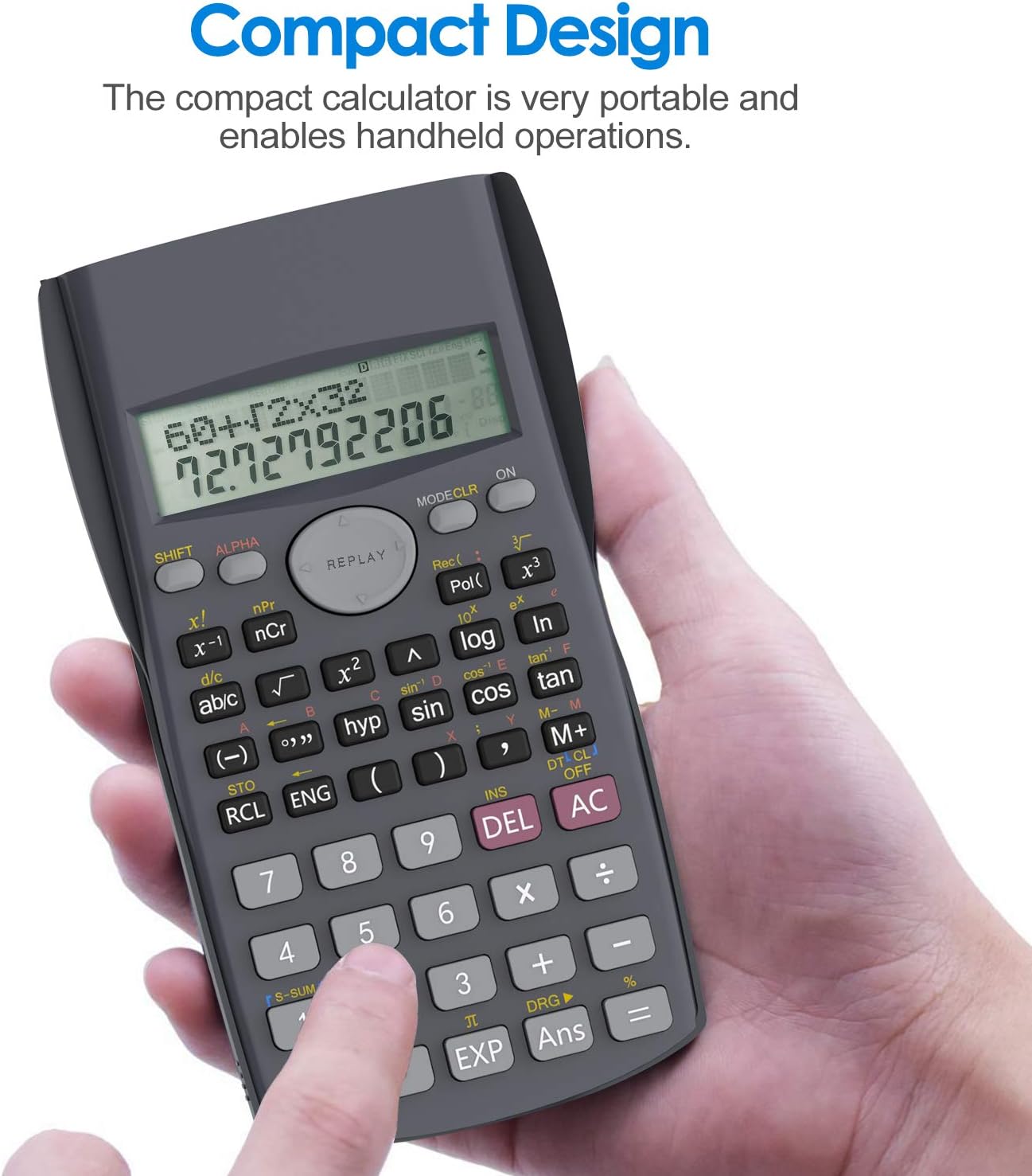 Helect 2-Line Engineering Scientific Calculator, Suitable for School and Business Black - Image 5