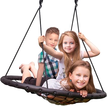 Amazon Com Sorbus Spinner Swing Kids Indoor Outdoor Round Web