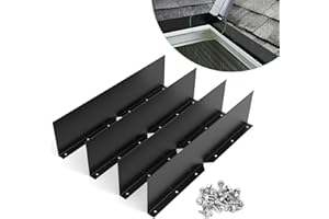 Memrita Gutter Valley Splash Guards Roof Rain Diverter,Aluminum Rain Diverter Roofing Gutter Guards,Bendable fits any corner,
