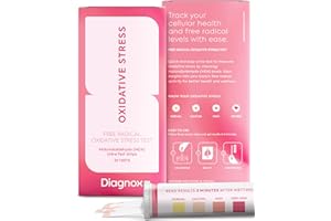 DIAGNOX HEALTH Oxidative Stress Test – at Home Urine MDA Test Strip | Free Radical & Antioxidant Marker | Wellness, Longevity & Vitality Test | Fast Results in 3 Mins | 25 Self Tests