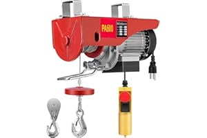 SPPRVINE 1540lbs Electric Winch,110V/120V Electric Hoists with Wired Remote Control,42ft Single Cable Lifting Height & Pure Copper Motor, for Garage Warehouse Factory