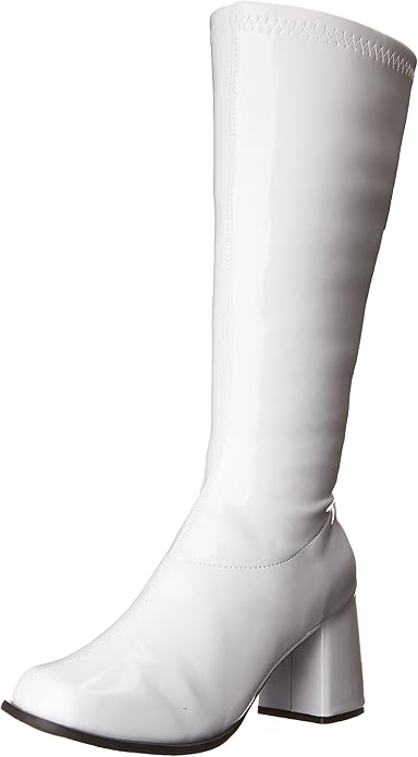 white gogo boots size 11
