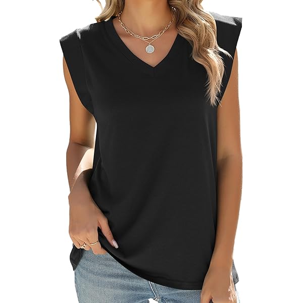 Valphsio Womens Casual V Neck Blouse Tops Summer Frilled