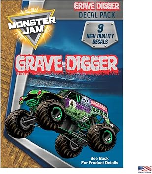 grave digger stickers for power wheels