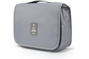 Mossio Hanging Toiletry Bag - Large Cosmetic Makeup Travel Organizer for Men & Women with Sturdy Hook