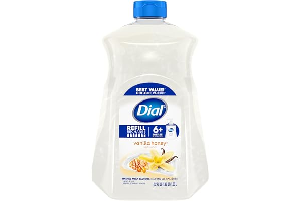 Dial Liquid Hand Soap Refill, Vanilla Honey Scent, 1.53L, Derma Tested