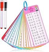 Prasacco Times Table Flash Cards 0-12 with 2 Dry Erase Markers Kit view 1
