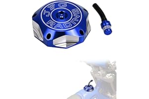 JFG RACING Dirt Bike Gas Cap with Vent Tube,CNC Fuel Tank Cover for YZ85 YZ125 YZ250 04-23/YZ250F YZ450F 04-13/YZ125X 17-23/Y