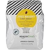 Amazon Fresh, Just Bright Whole Bean Coffee Light Roast, 32 Oz