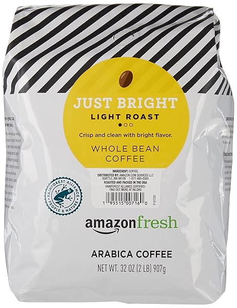 AMAZON FRESH, JUST BRIGHT WHOLE BEAN COFFEE LIGHT...