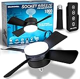 Bell+Howell Socket Breeze Deluxe, Small Ceiling Fan