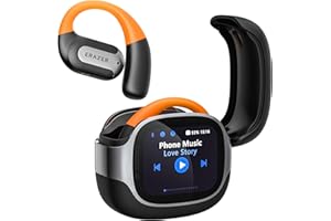 ERAZER AI Language Translation Earbuds, Open Ear LCD Touchscreen Real-Time Translator for 150 Languages & Accents, 60 Hours P